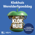 Affiche klokhuis Werelderfgoeddag in Van Nelle Fabriek